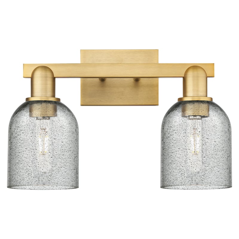 Innovations Lighting 716-2W-11-16 Caledonia Vanity Caledonia 2 Light - Brushed Brass / Charcoal