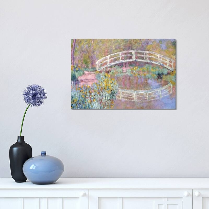 iCanvas "Bridge in Monet's Garden, 1895-96 " by Claude Monet Canvas Print - 12x18x1.5