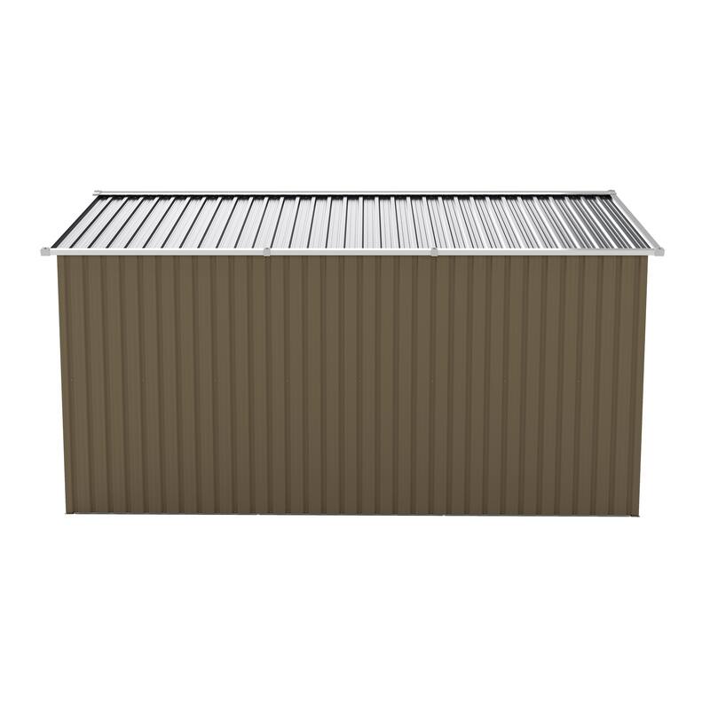 8x12 FT Outdoor Metal Storage Shed, Large Storage Sheds with Sturdy Frame Structure, Metal Garden Tool Shed with Lockable Door