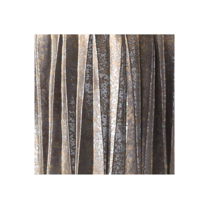 Brigida Indoor/Outdoor Modern Metallic Ceramic Garden Stool - 17"H x 12"W x 12"D