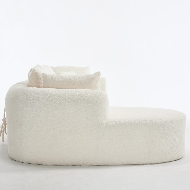 Modular Cloud Sectional Couch with L Shape Chaise, Corduroy Upholstered Boneless Sofa, Compressed Sofa with 7 Pillows