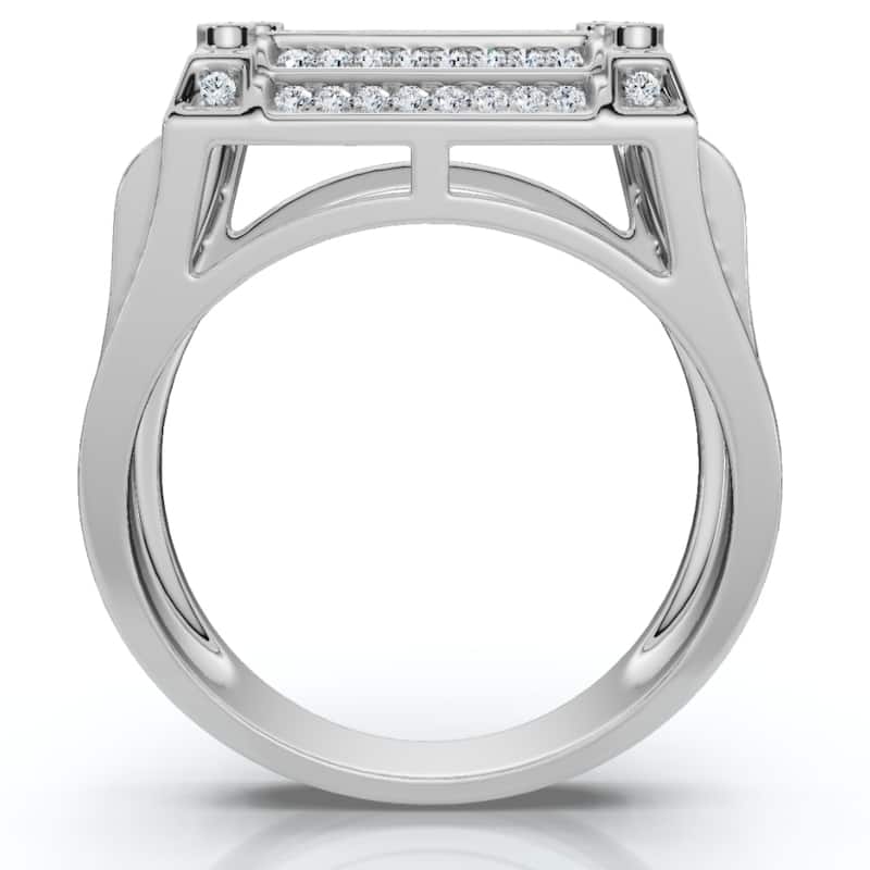 1 1/2 Ct Diamond Men's Multi-Cluster Wide Ring in White or Yellow Gold