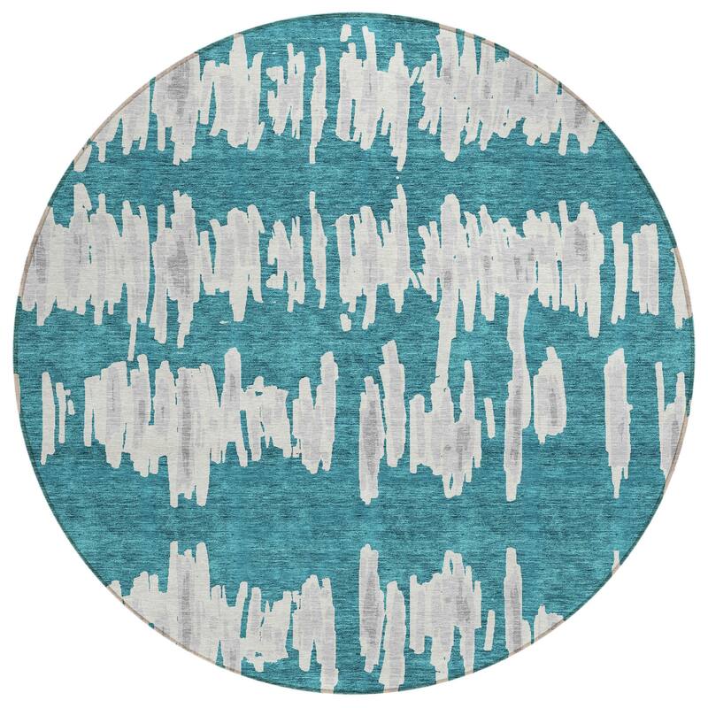 HomeRoots Striped Transitional Rectangle Outdoor Rug