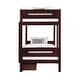 preview thumbnail 3 of 3, Asin Twin Bunk Bed, Front Facing Ladder, Storage, Solid Pine Wood, Brown