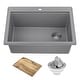 preview thumbnail 89 of 146, KRAUS Bellucci Workstation Topmount Drop-in Granite Kitchen Sink