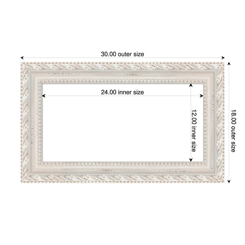 Amanti Art Opera Off White Framed Dry Erase Magnetic Board - 30 x 18 in