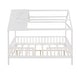 preview thumbnail 3 of 7, White Pine Wood House Platform Bed with Roof and Fence