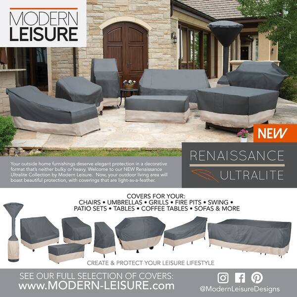 Modern Leisure Renaissance Ultralite Outdoor Patio Lounge Chair Cover 35 W X 38 D X 31 H Gray Overstock 32472299