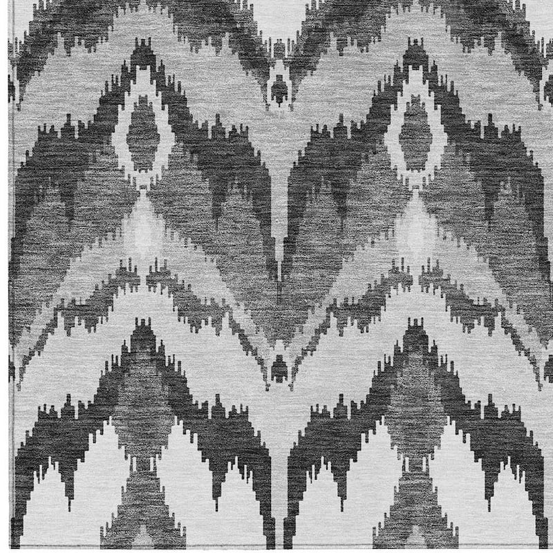 HomeRoots Ikat Transitional Rectangle Outdoor Rug