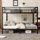 preview thumbnail 2 of 7, Metal California King over California King Bunk Bed for Teens and Adults for Bedroom