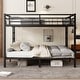 preview thumbnail 4 of 9, Metal Queen/King/California King Size Bunk Bed with Under Bed Storage