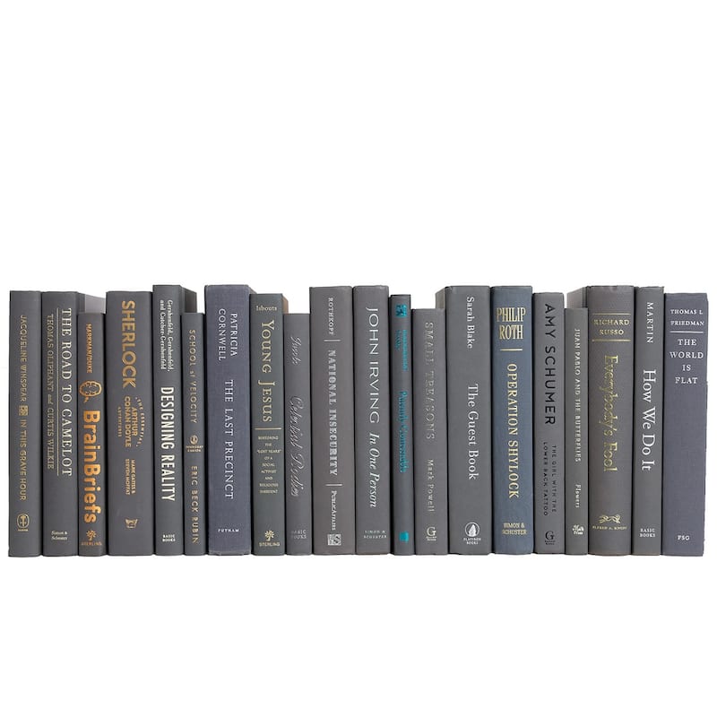Books Grey Decorative Accessories: Slate Color By The Foot