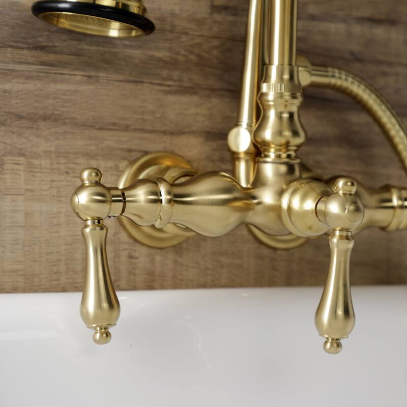 Kingston Brass Aqua Vintage Wall Mounted Clawfoot Tub Filler with