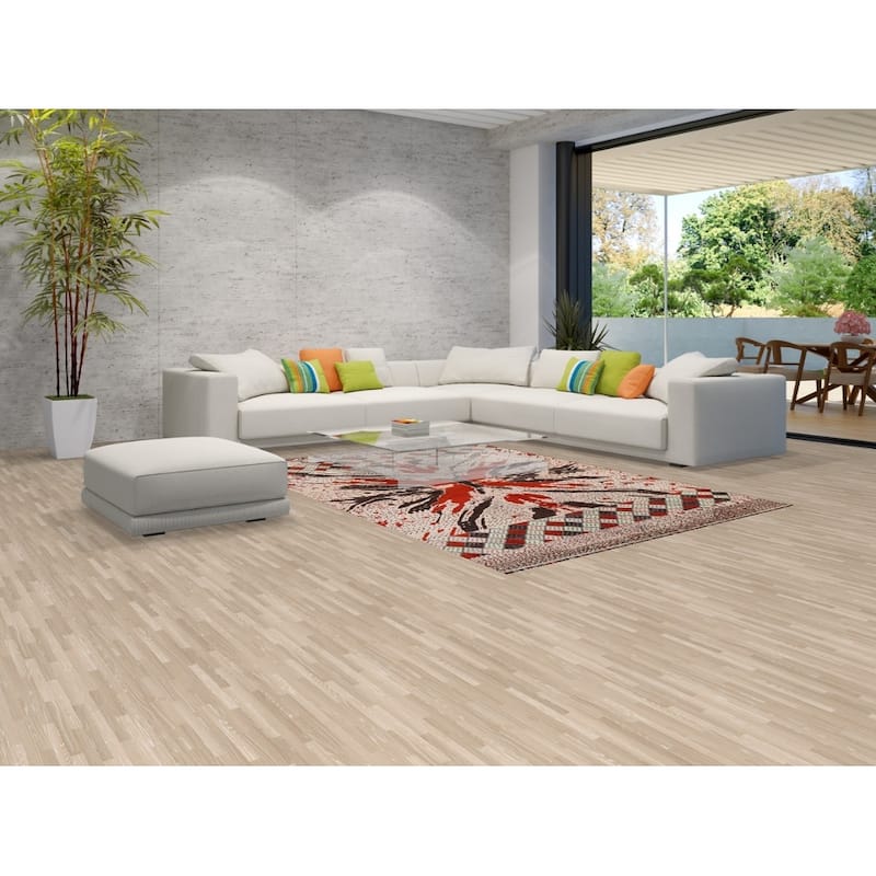 Vegetable Dye Abstract Oriental Dining Room Area Rug Wool Hand-knotted - 6'7" x 9'7"
