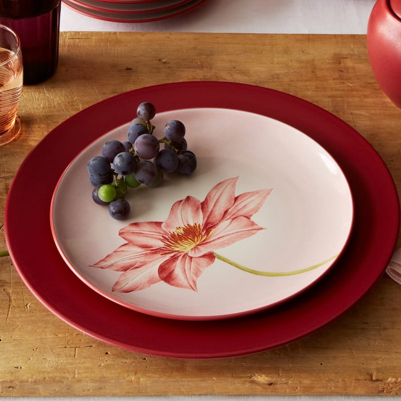 Noritake Colorwave Set Of 4 Floral Accent Plates, 8-1/4"