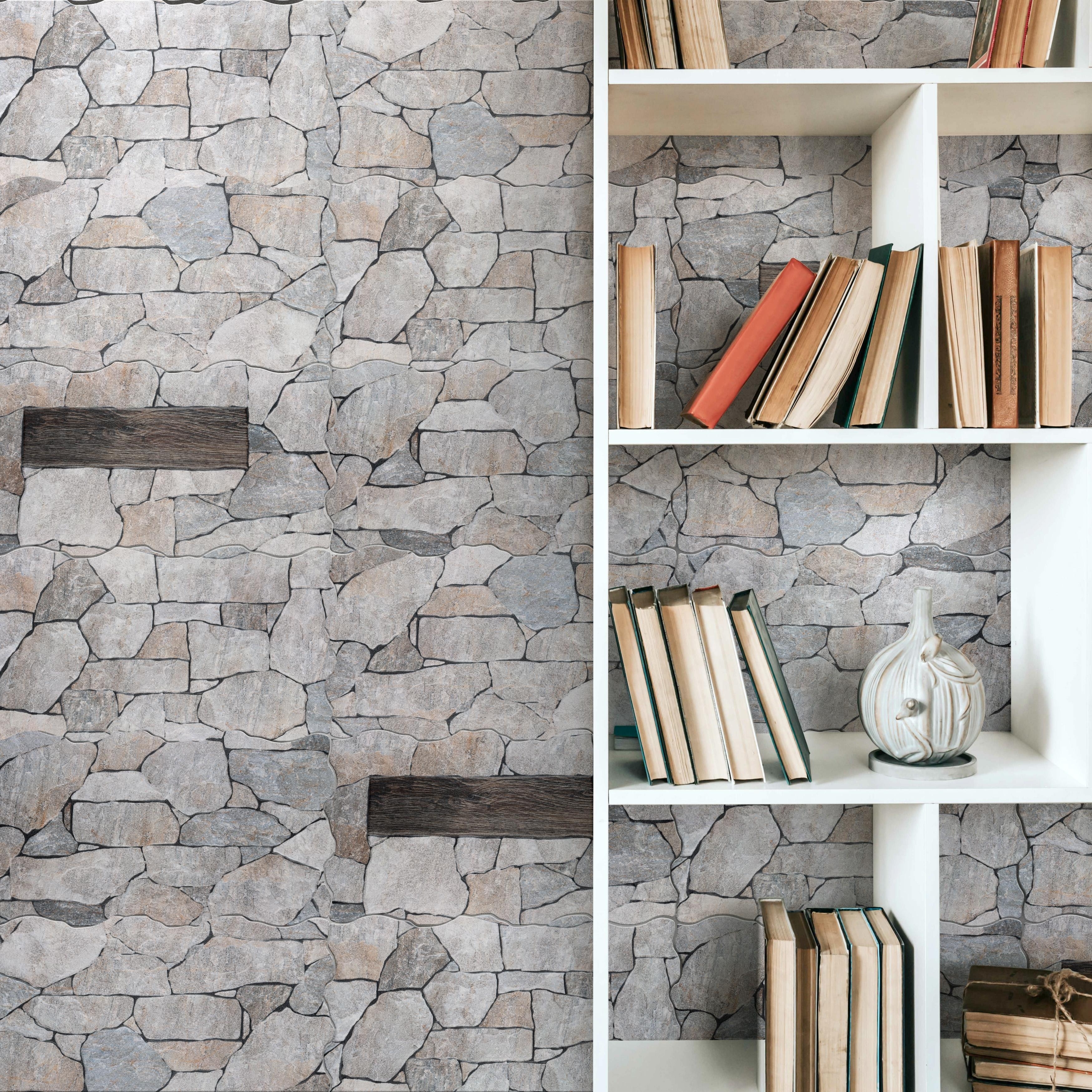 Merola Tile Masia Andorra Gris 10-3/8" x 18-3/4" Ceramic Wall Tile