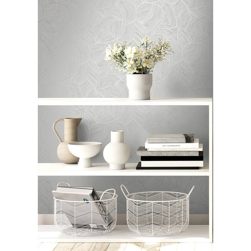 Seabrook Designs Symphony Geometric Non-Woven Unpasted Wallpaper