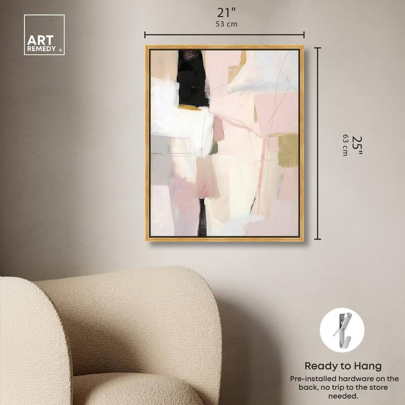 Pistachio Pink I Canvas by Art Remedy