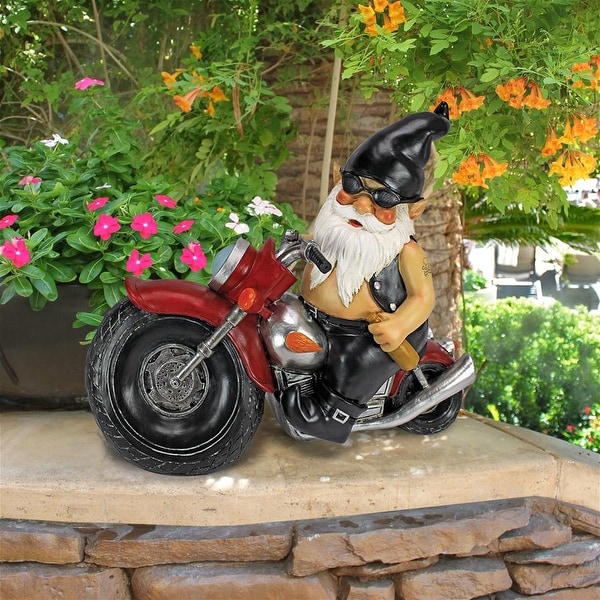 Design Toscano Axle Grease, the Biker Gnome Statue