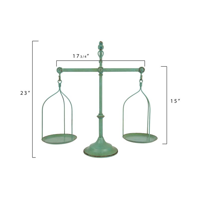 Decorative Antique Iron Balance Scale with Bird