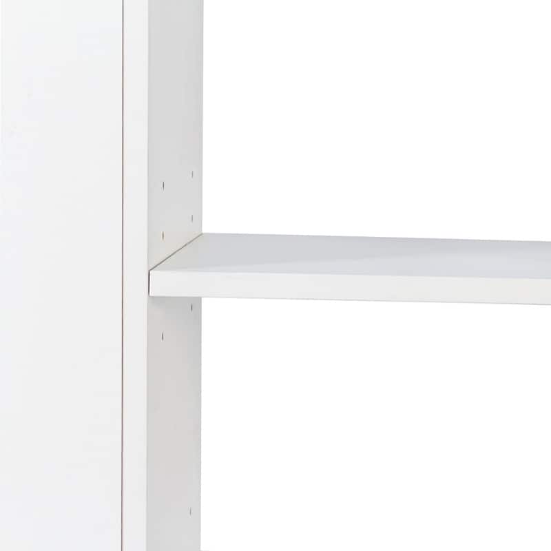 Modern Wood Tall Bookshelf Display Storage Cabinet with 3 Drawers and 8 Shelves