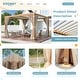 preview thumbnail 4 of 188, EROMMY Outdoor Louvered Pergola Gazebo with Adjustable Aluminum Rainproof Roof