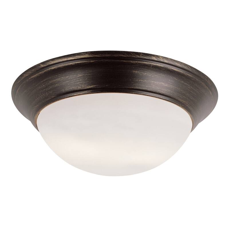 Trans Globe Lighting Bolton 2 Light 14" Wide Flush Mount Bowl Ceiling - Rubbed Oil Bronze