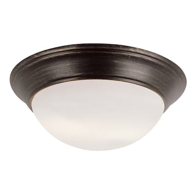 Trans Globe Lighting Bolton 2 Light 14" Wide Flush Mount Bowl Ceiling