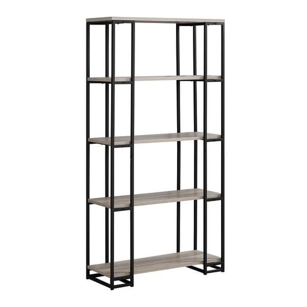 Monarch Specialties I 7241 62 Inch Tall Four Tier Wood Shelving Monarch Specialties I 7241 62 Inch Tall Four Tier Wood Shelving Metal Bookcase Dark Taupe