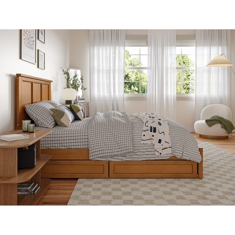 Felicity Platform Bed with Panel Footboard and Storage Drawers