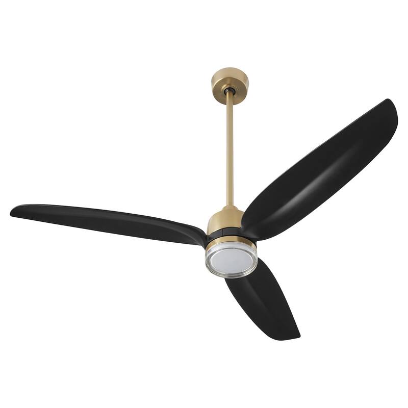 Quorum International 34583 Exodus 58" 3 Blade Indoor / Outdoor LED - Aged Brass