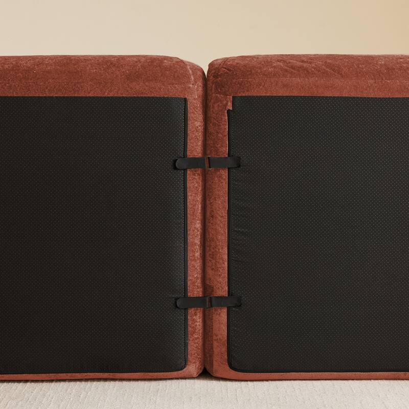 Roomfitters 2-Seater Tufted Velvet Sofa, No Assembly Boneless Cloud Couch with 32D High-Density Sponge