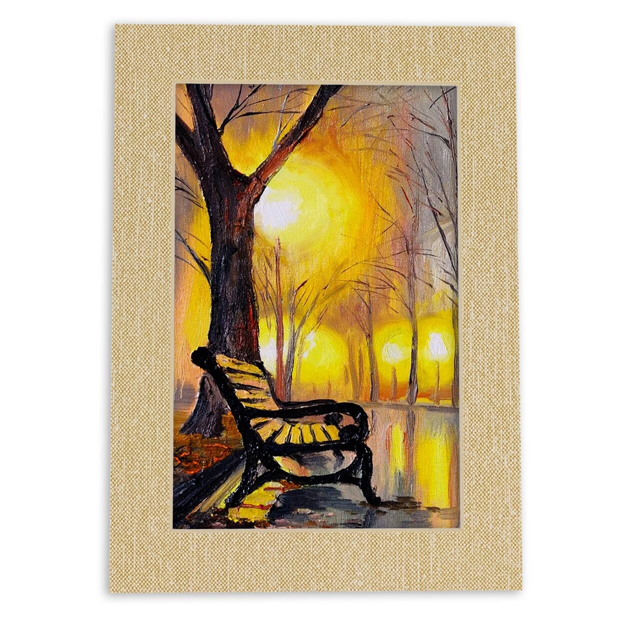 Linen 16x20 Picture Frame Mats with White Core for 8x10 Pictures Fits