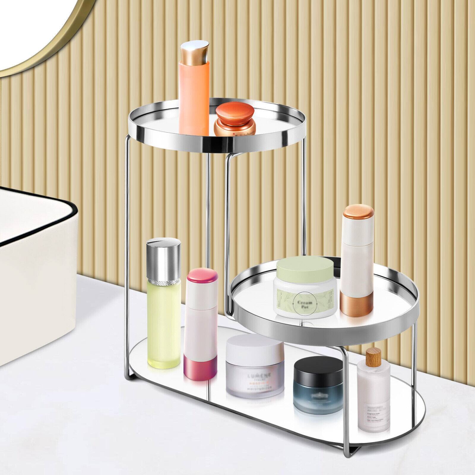 Silver Countertop Cosmetics Storage Display Rack - Bed Bath & Beyond ...