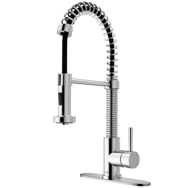VIGO Edison 19" H Single Handle Pull-Down Sprayer Kitchen Faucet
