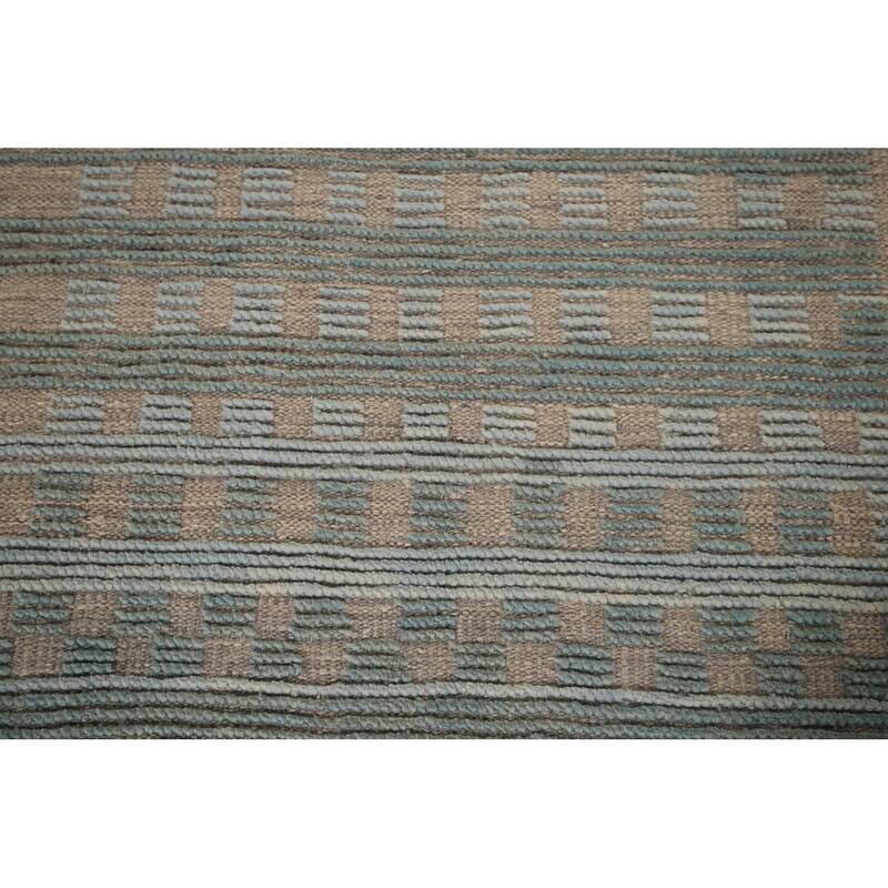 Earth Tone Moroccan Modern Area Rug Hand-Knotted Wool Carpet - 8'0"x 10'10"