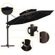 preview thumbnail 22 of 39, Pellebant 11.5 FT Double Top Patio Cantilever Umbrella, Base Not Included