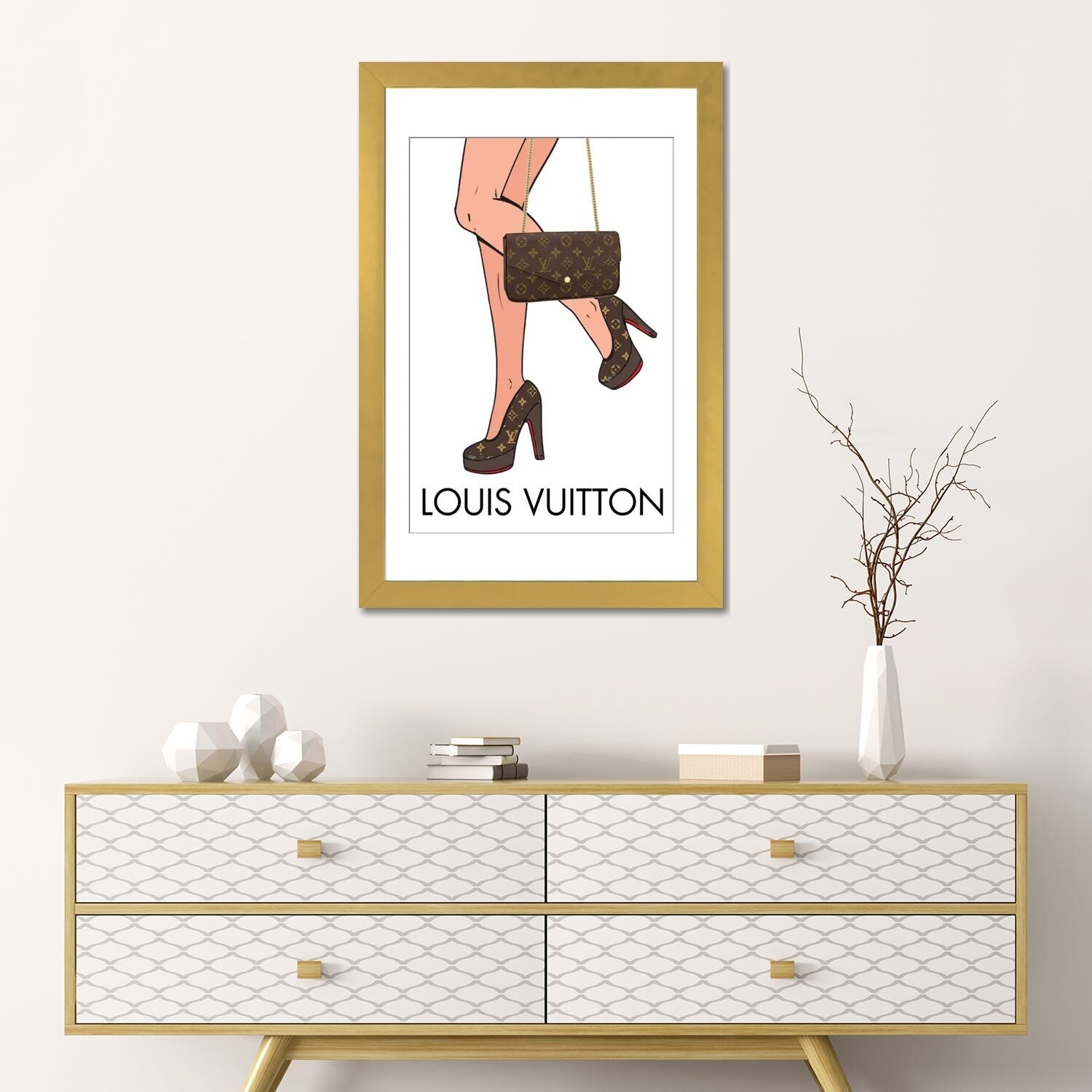 Louis Vuitton Kiss by Julie Schreiber Fine Art Paper Print ( Fashion > Fashion Brands > Louis Vuitton art) - 24x16x.25