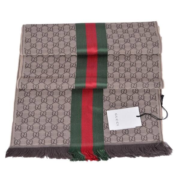 Shop Gucci Wool Silk Jacquard Gg Guccissima Red Green Web Shop Gucci Wool Silk Jacquard Gg Guccissima Red Green Web