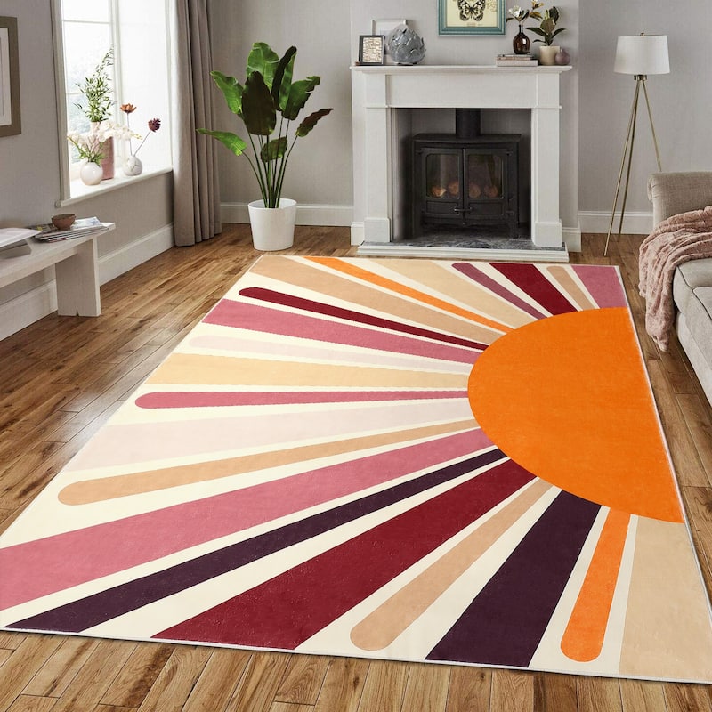 Garvee Rainbow Sol Kids Area Rug