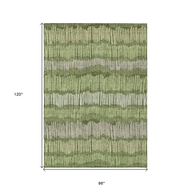 HomeRoots Striped Transitional Rectangle Outdoor Rug