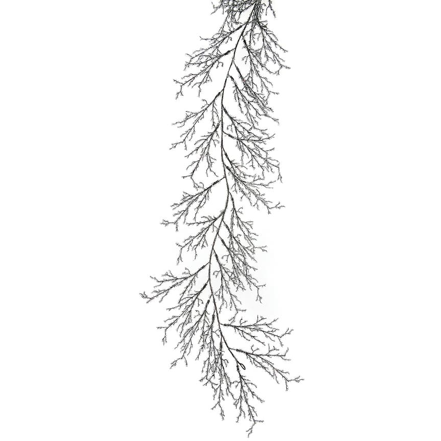 Iced Mini Twig Garland 6' - Natural Frost