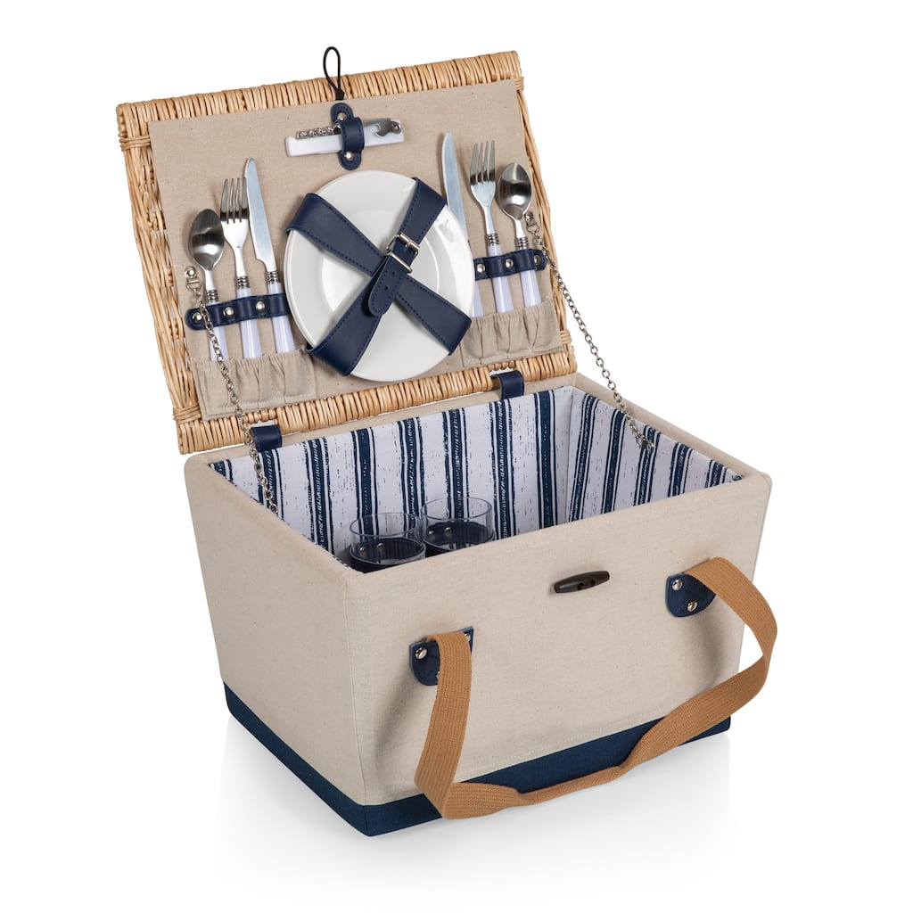Picnic Time Beige Boardwalk Picnic Basket for 2 - N/A