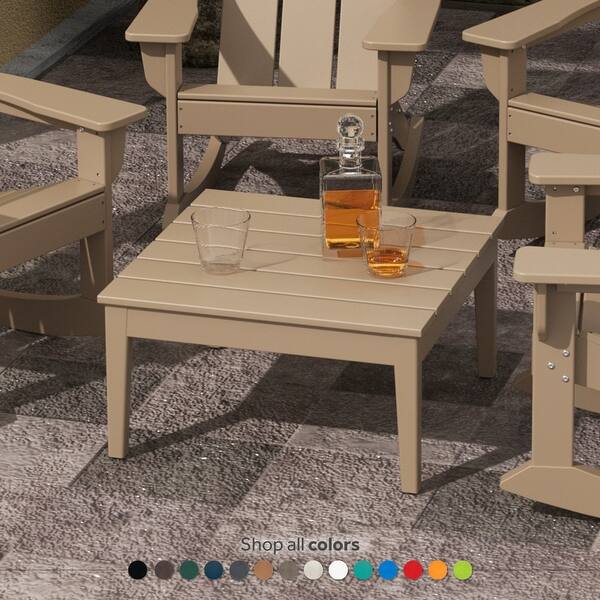 slide 2 of 72, POLYTRENDS Shoreside HDPE Eco-Friendly All Weather Square Modern 32" Conversation Table