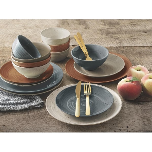 Sango Siterra Painter's Palette 16-Piece Stoneware Dinnerware Set