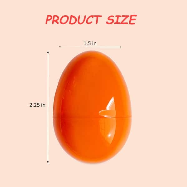 dimension image slide 1 of 2, 50/100/200/500 PCS Easter Eggs Plastic Colorful Empty 2.25" Perfect for Kids Easter Egg Hunt