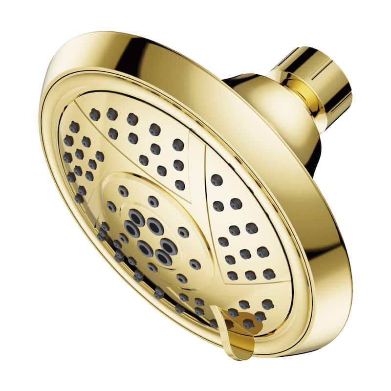 Kingston Brass Vilbosch 5-Function 5-Inch Plastic Shower Head - Polished Brass