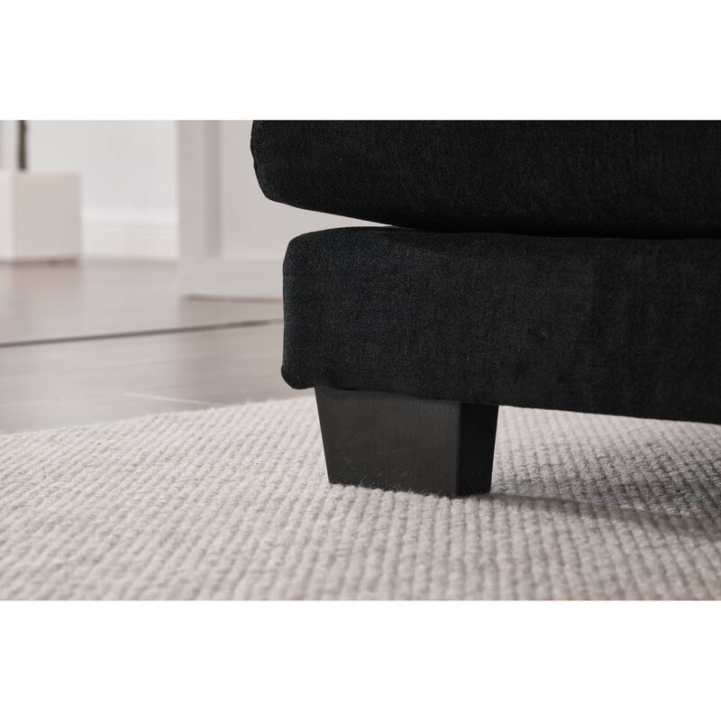 GDFStudio - U Shaped 110" Chenille Modular Cloud Sectional Couches