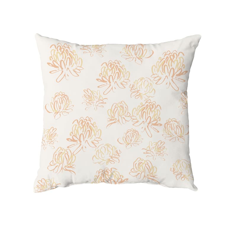 Tumbly Blossom Throw Pillow - Orange - 20" x 20"