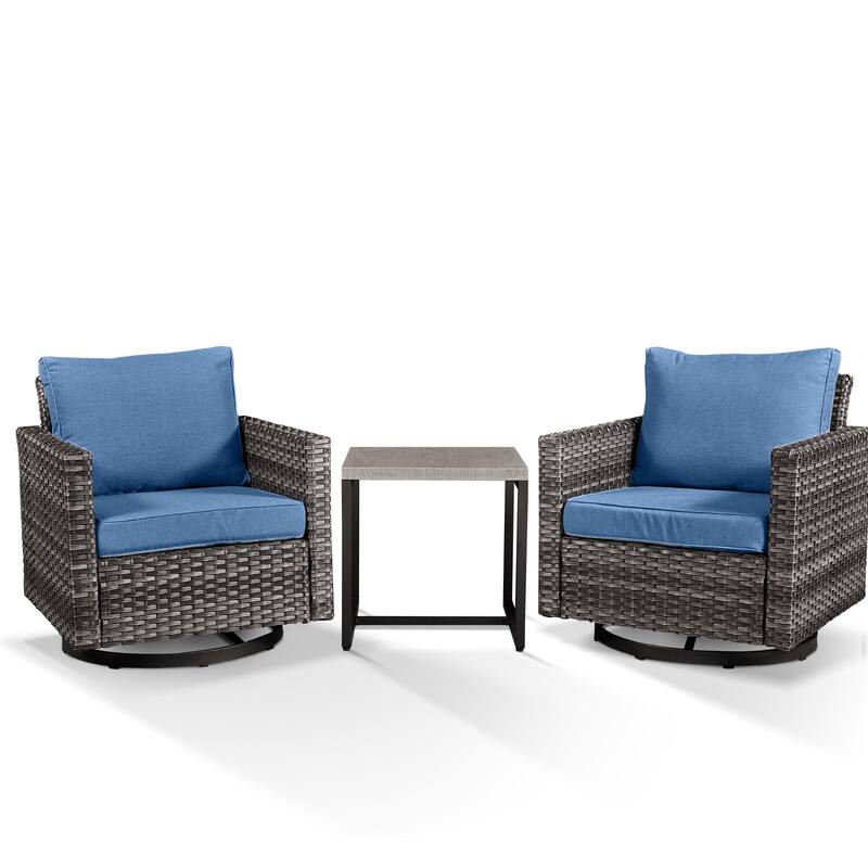 Outdoor Swivel Glider Chairs with Soft Cushion